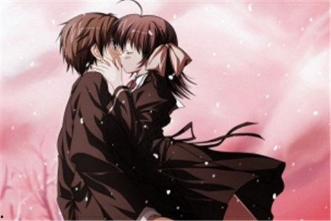 动漫男女拥抱,浪漫瞬间，心动瞬间